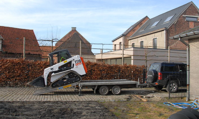 Bobcat T110 wird verladen